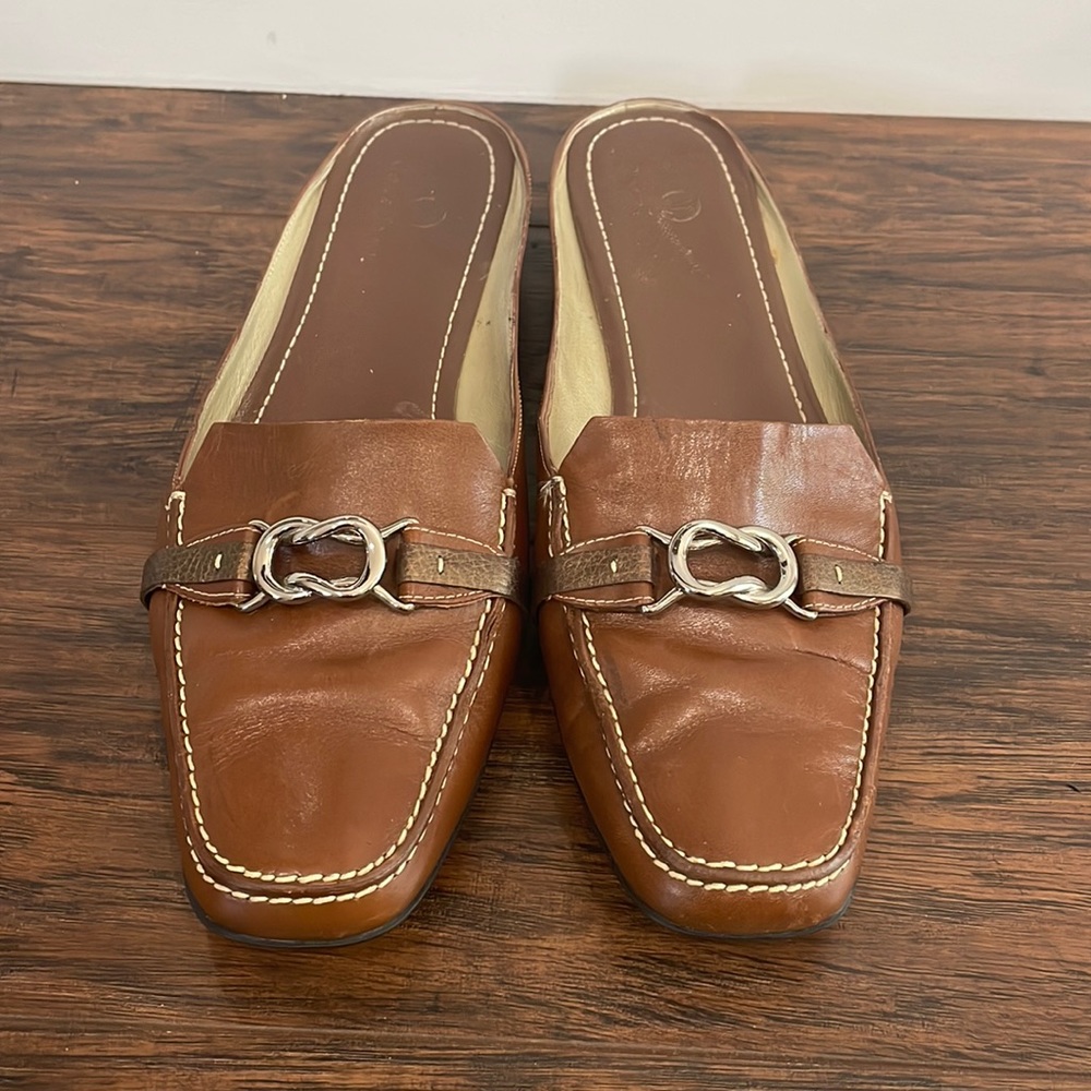 Cole Haan leather loafer mules size 10